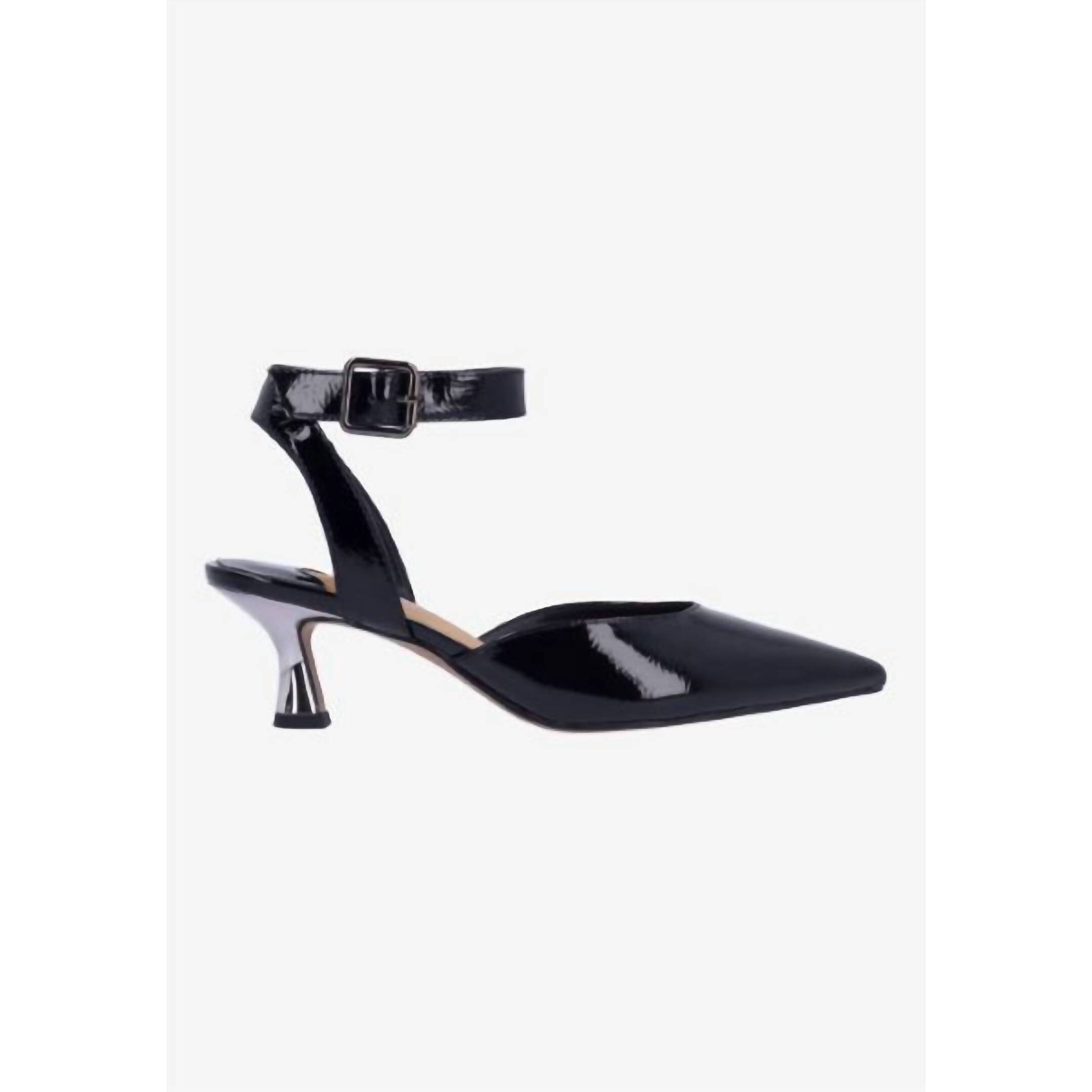 New J. Renee Women's Tamsin Ankle Strap Pumps In Black Patent